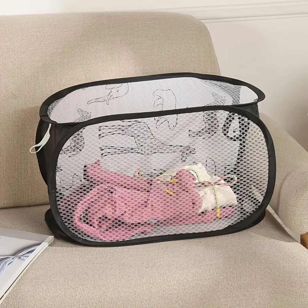 Animal Print Pop-Up Mesh Laundry Basket – image 6