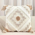Tufted Diamond Tassel Cushion Cover – image 1