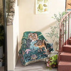 Patterned Woven Throw Blanket with Fringe