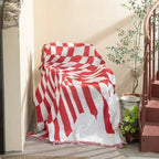Patterned Woven Throw Blanket with Fringe