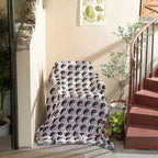 Patterned Woven Throw Blanket with Fringe
