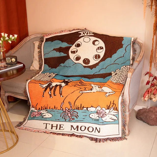 Patterned Woven Throw Blanket with Fringe