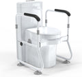 Adjustable Toilet Safety Frame with Support Rails, 136.078 kg Capacity - product view 1