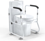 Adjustable Toilet Safety Frame with Support Rails, 136.078 kg Capacity - product view 1