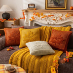Embroidered Pumpkin and Maple Leaf Cushion Cover, 45.7 cm - product view 21