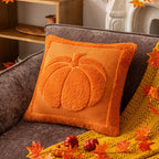 Embroidered Pumpkin and Maple Leaf Cushion Cover, 45.7 cm - product view 12