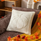 Embroidered Pumpkin and Maple Leaf Cushion Cover, 45.7 cm - product view 14