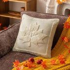 Embroidered Pumpkin and Maple Leaf Cushion Cover, 45.7 cm - product view 17