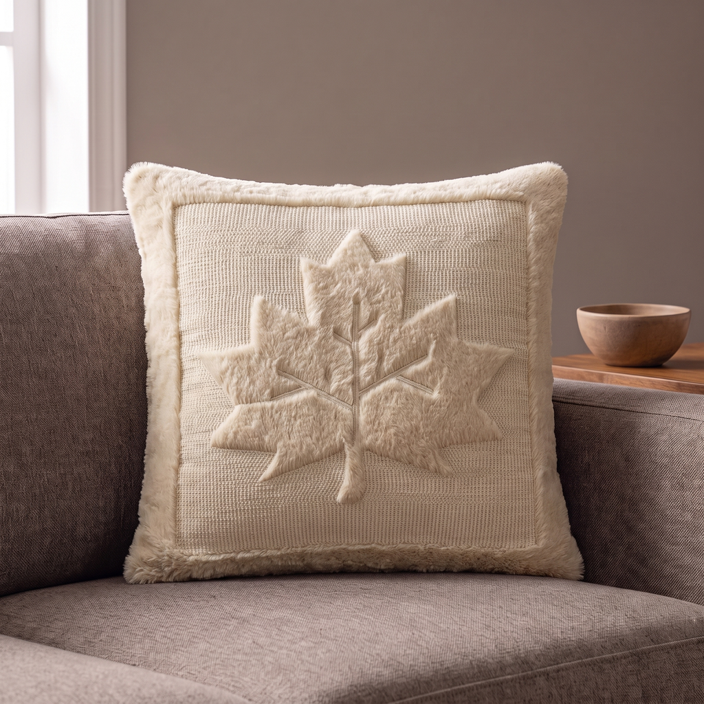 Embroidered Pumpkin and Maple Leaf Cushion Cover, 45.7 cm - product view 10