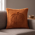Embroidered Pumpkin and Maple Leaf Cushion Cover, 45.7 cm - product view 1