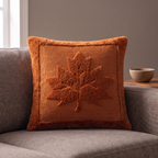 Embroidered Pumpkin and Maple Leaf Cushion Cover, 45.7 cm - product view 8