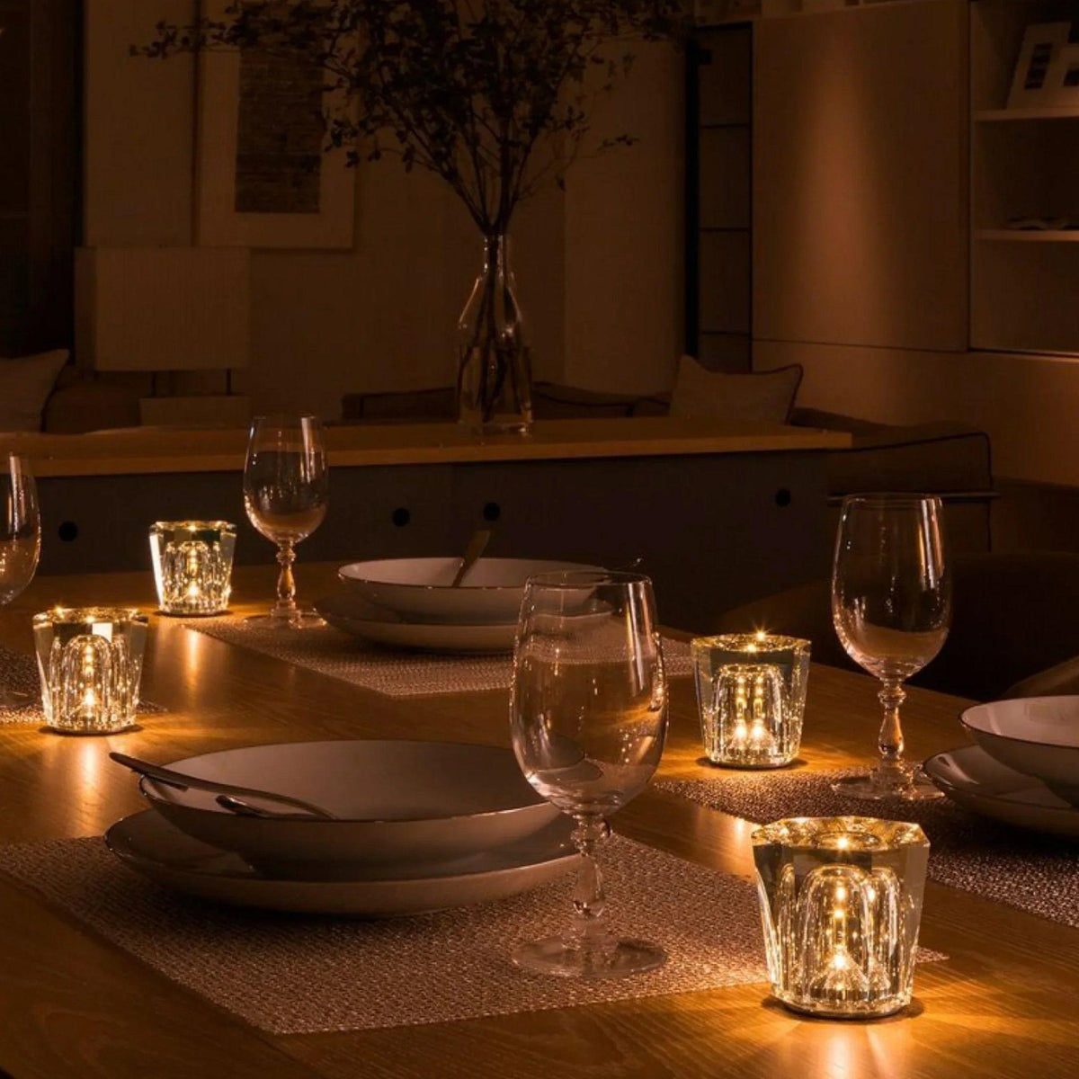Diamond Pattern USB Rechargeable LED Table Lamp