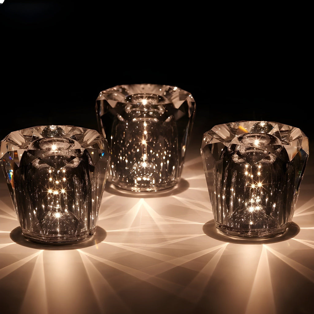 Diamond Pattern USB Rechargeable LED Table Lamp