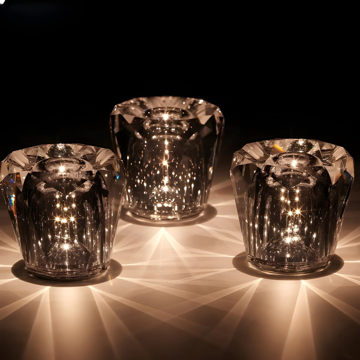 Diamond Pattern USB Rechargeable LED Table Lamp