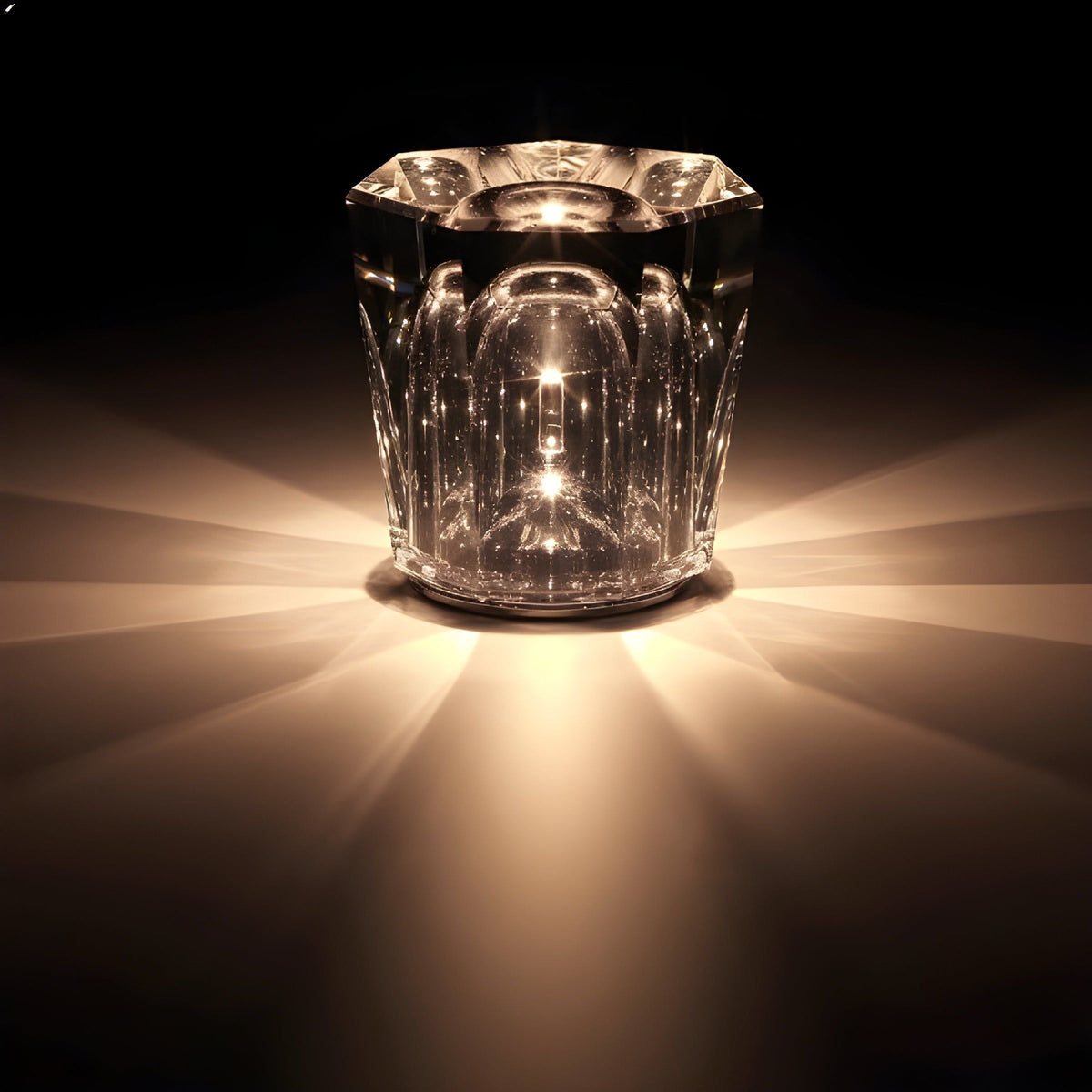 Diamond Pattern USB Rechargeable LED Table Lamp