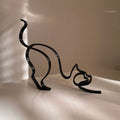 Minimalist Metal Cat and Dog Ornament