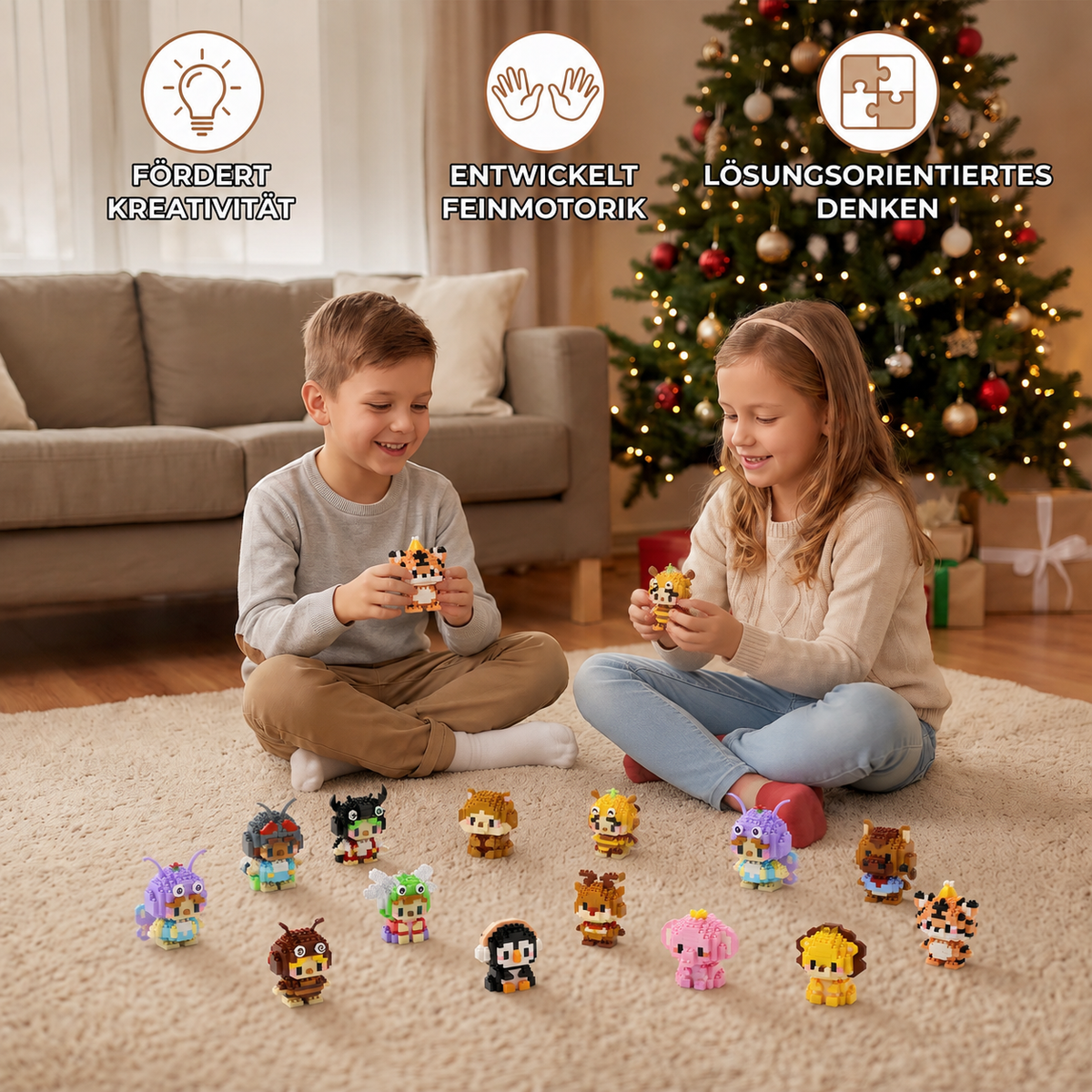 Animal Building-Block Advent Calendar