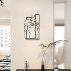 Abstract Face Metal Wall Decoration, 50 × 70 cm