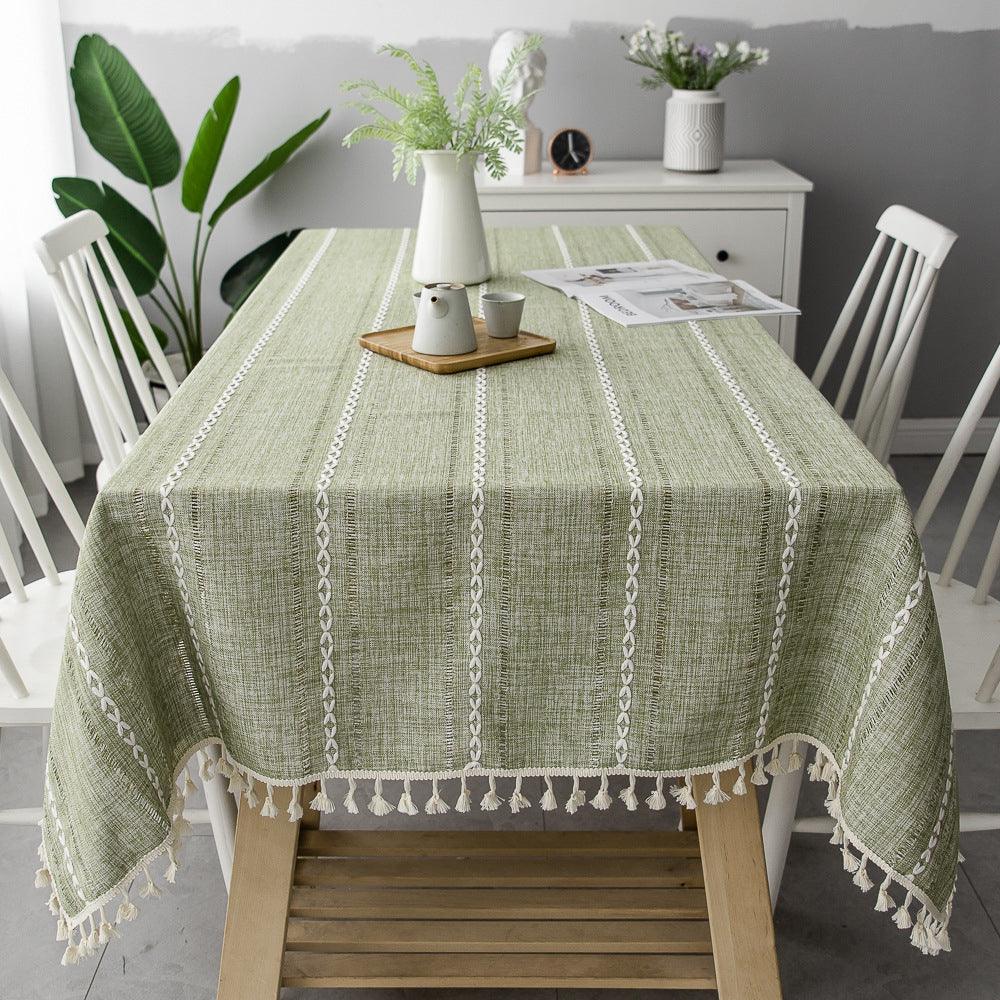 Linen Tablecloth in Soft Colours