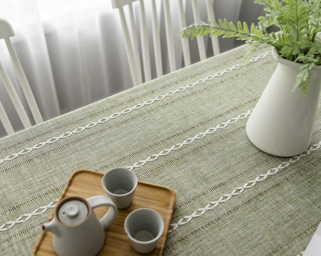Linen Tablecloth in Soft Colours
