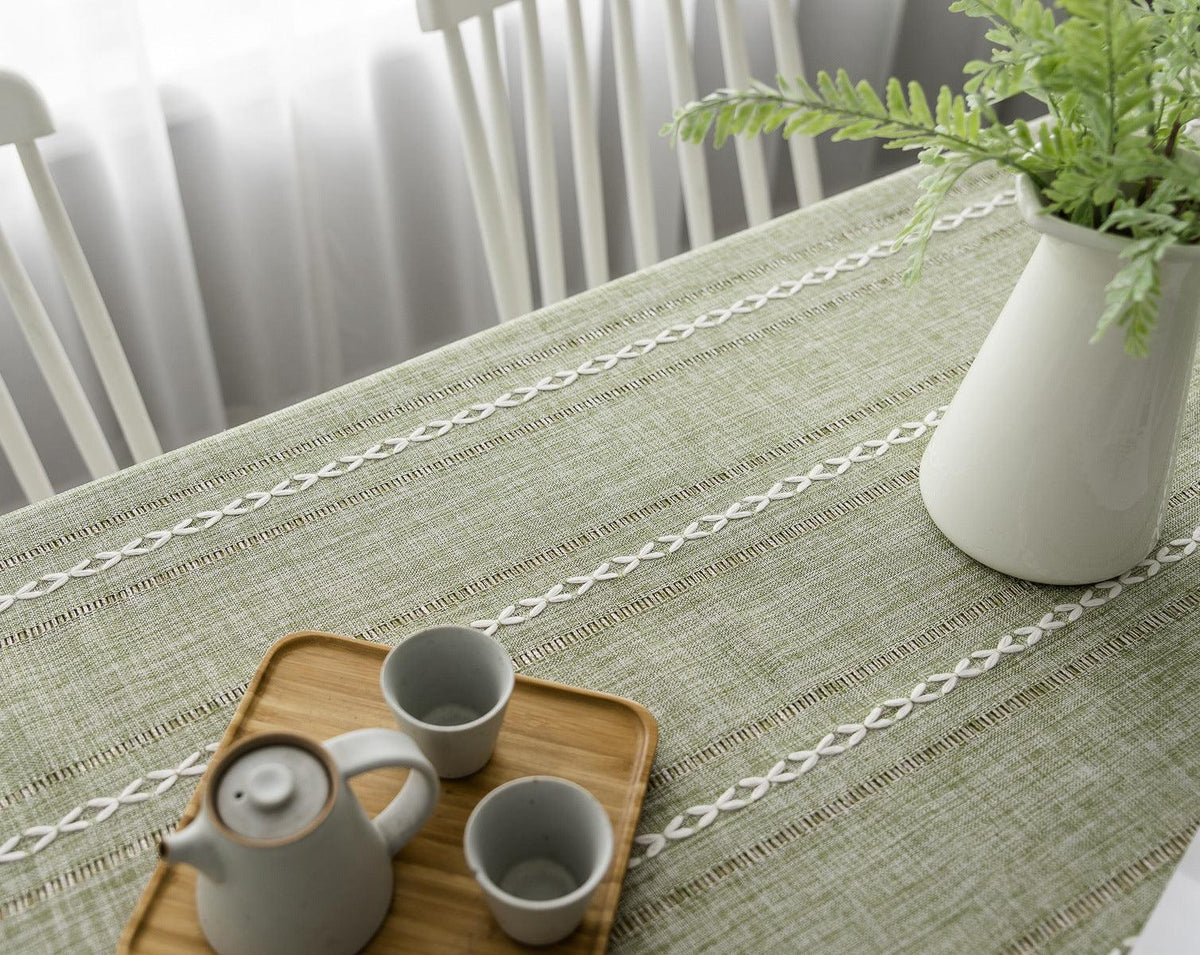 Linen Tablecloth in Soft Colours