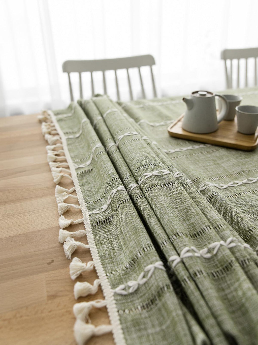 Linen Tablecloth in Soft Colours