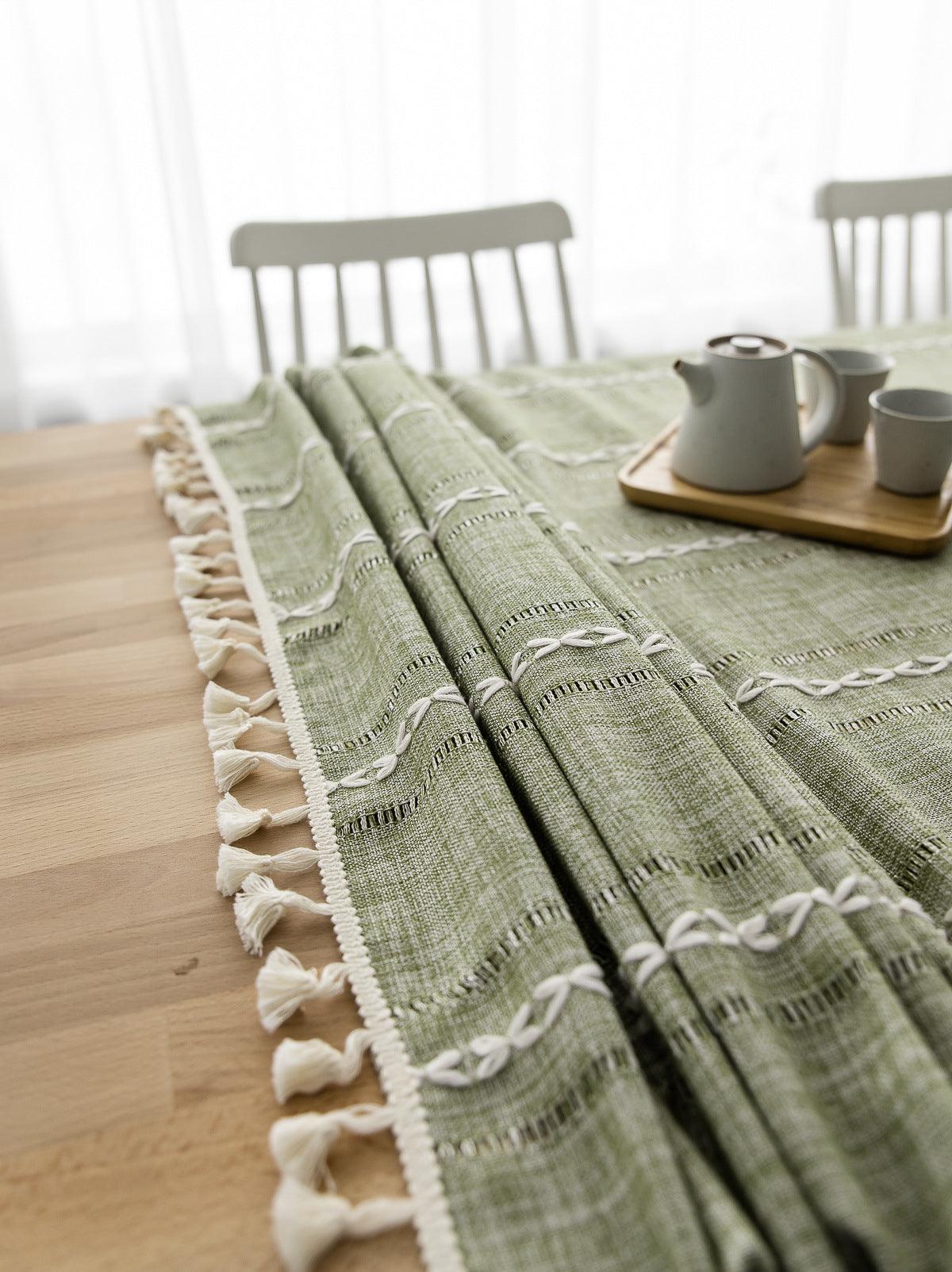 Linen Tablecloth in Soft Colours