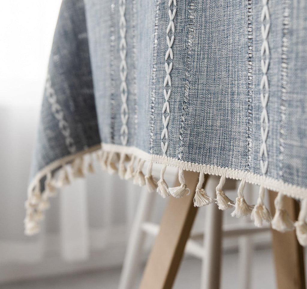 Linen Tablecloth in Soft Colours