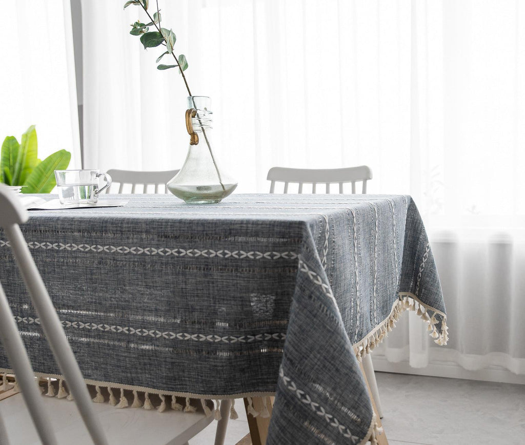 Linen Tablecloth in Soft Colours