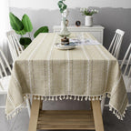 Linen Tablecloth in Soft Colours