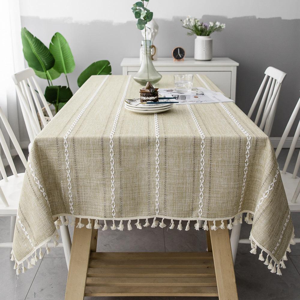 Linen Tablecloth in Soft Colours