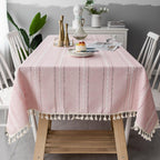 Linen Tablecloth in Soft Colours