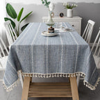 Linen Tablecloth in Soft Colours