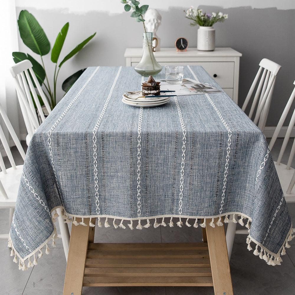 Linen Tablecloth in Soft Colours