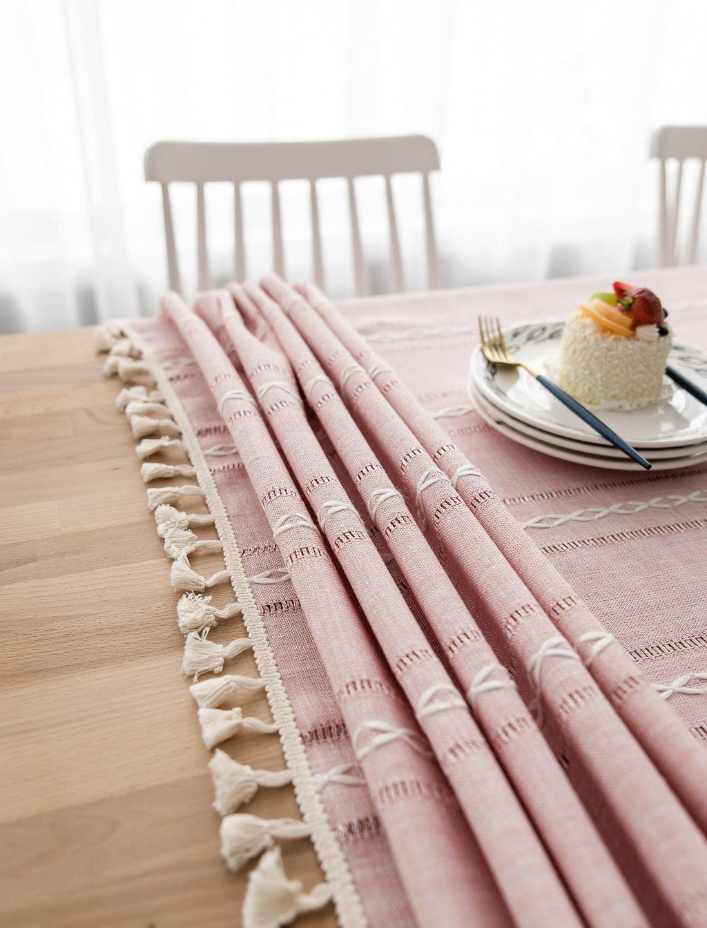 Linen Tablecloth in Soft Colours