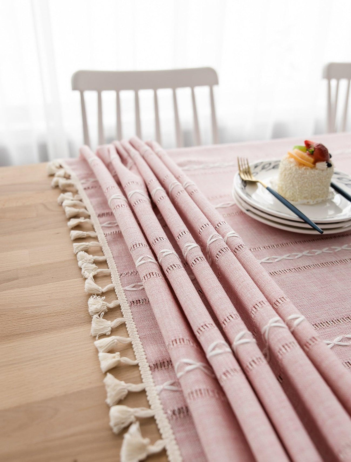 Linen Tablecloth in Soft Colours