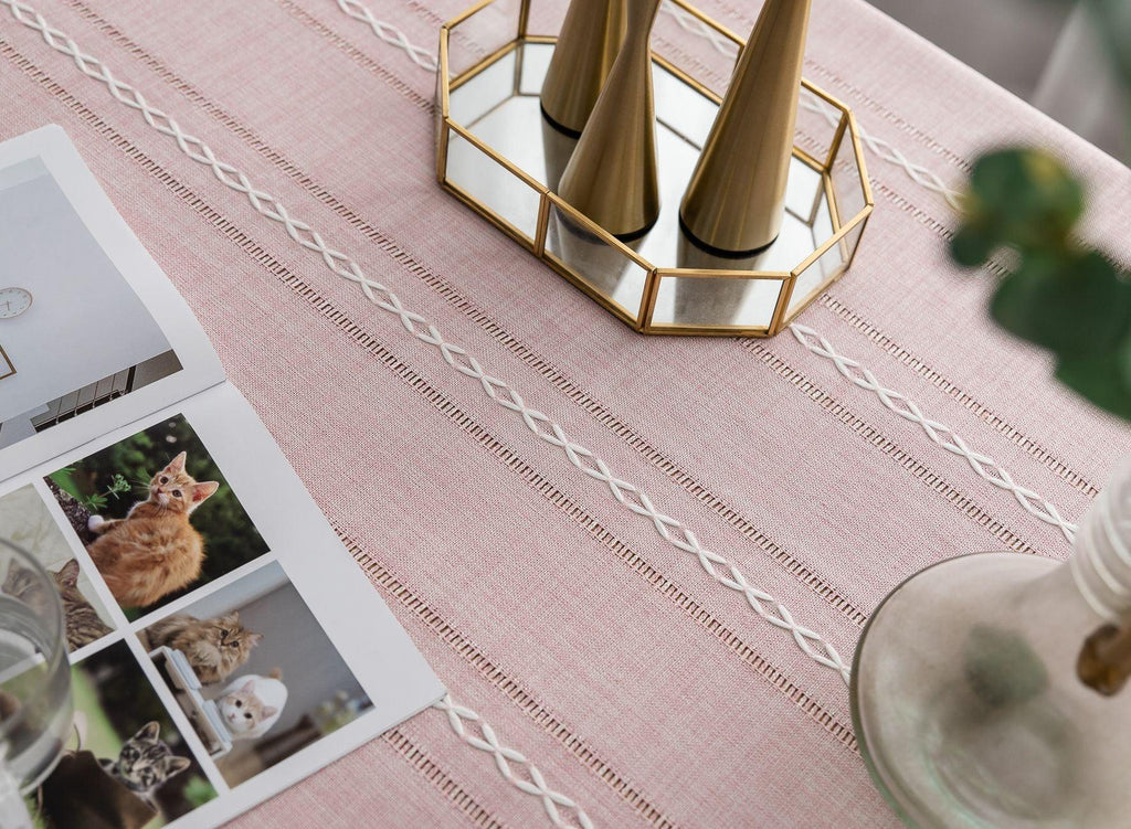 Linen Tablecloth in Soft Colours