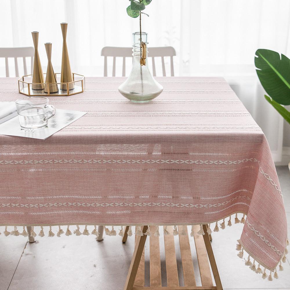 Linen Tablecloth in Soft Colours