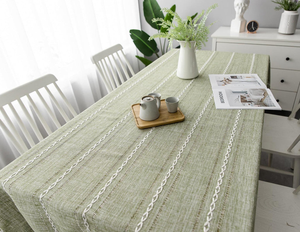 Linen Tablecloth in Soft Colours