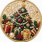 Beaded Gemstone Christmas Ornament Kit, Set of 6