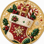 Beaded Gemstone Christmas Ornament Kit, Set of 6