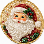 Beaded Gemstone Christmas Ornament Kit, Set of 6