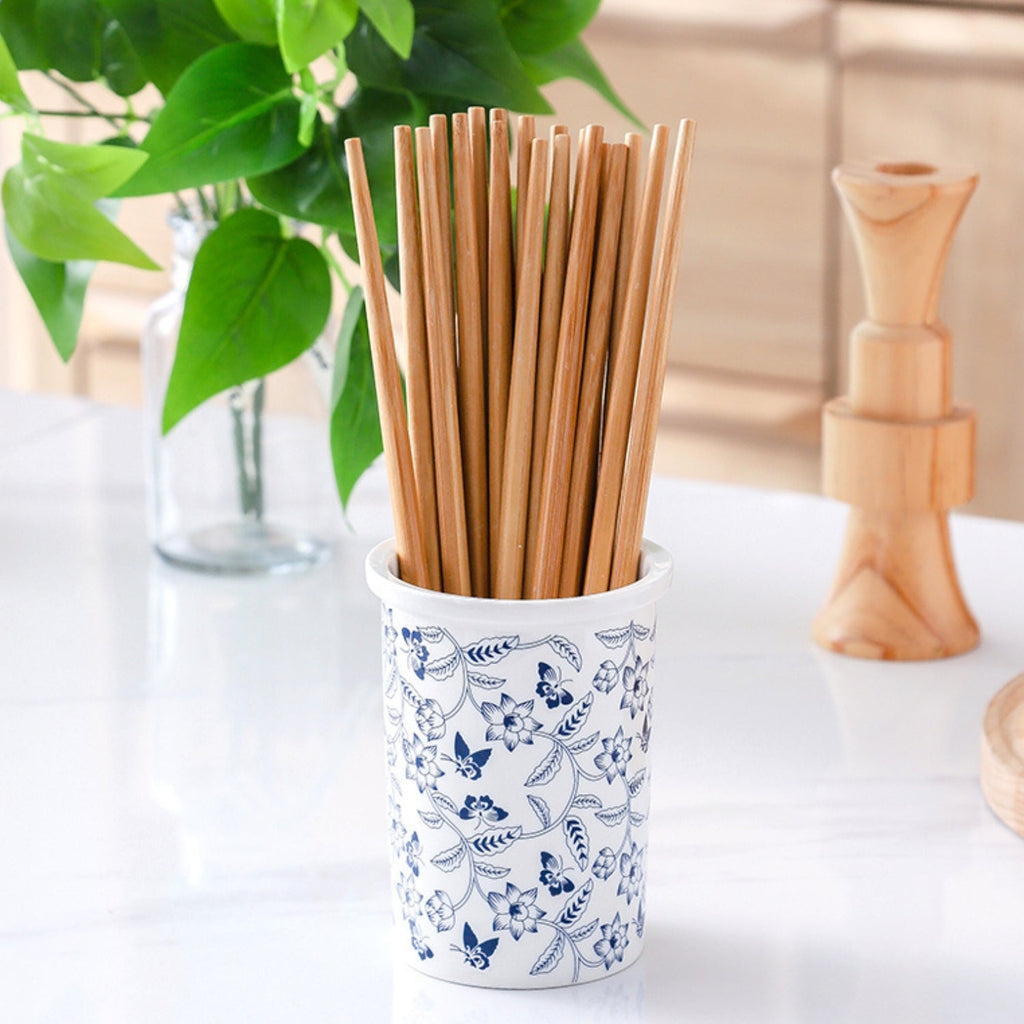 Floral Ceramic Utensil Holder for Kitchen Worktops - product view 2