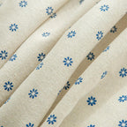 Blue Daisy Linen Tablecloth