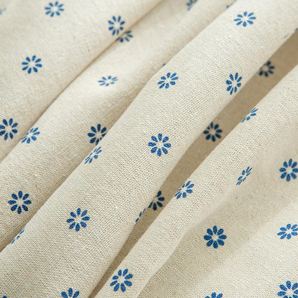 Blue Daisy Linen Tablecloth