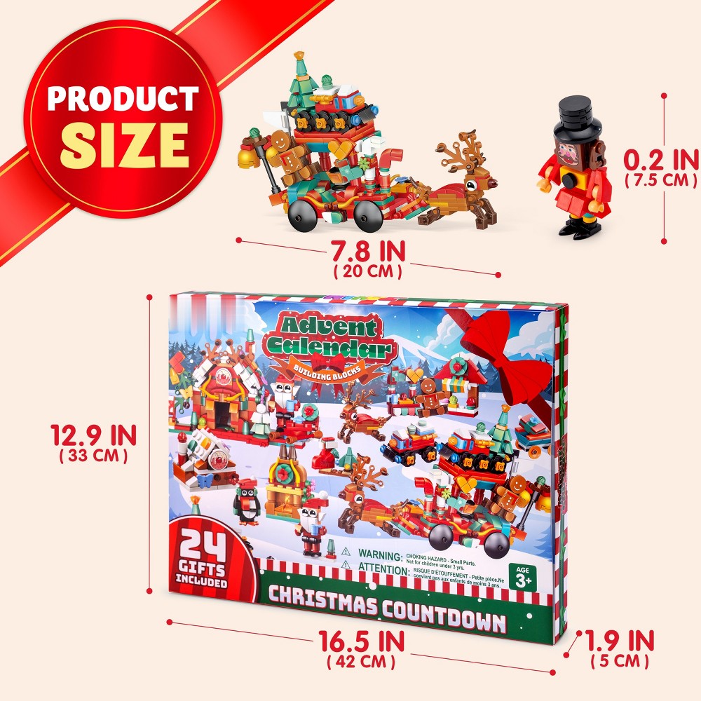 Christmas Building-Brick Advent Calendar Display Set