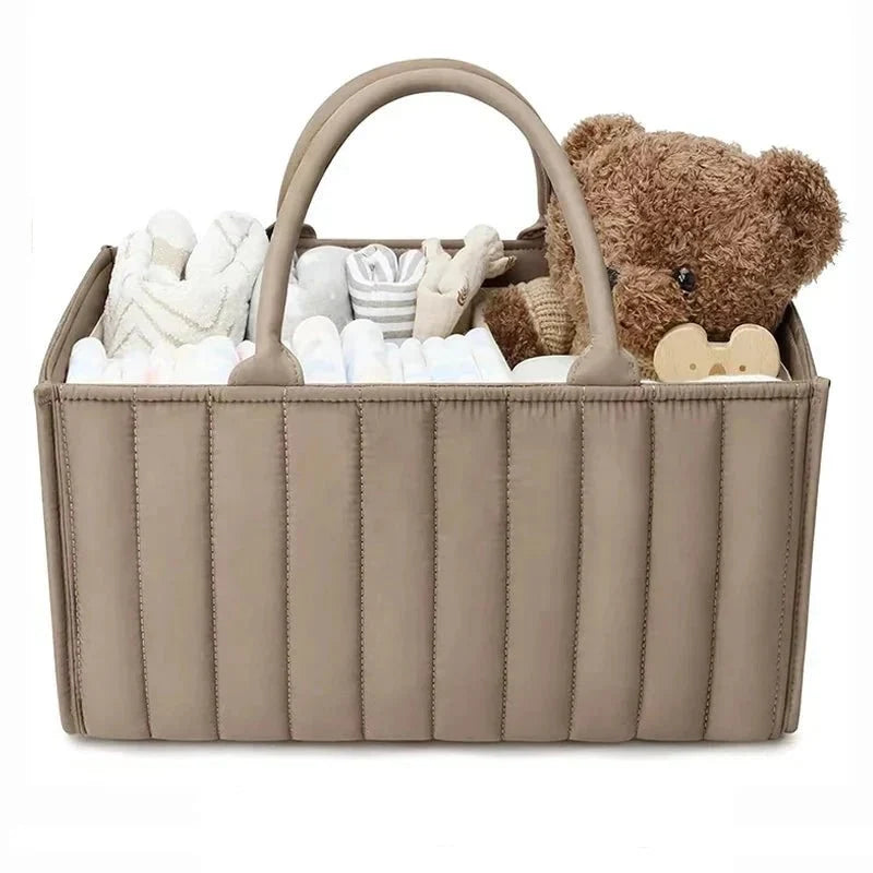 Cotton Nappy Caddy with Removable Divider, 38 x 25 x 18 cm