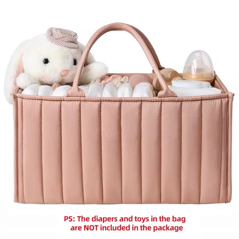 Cotton Nappy Caddy with Removable Divider, 38 x 25 x 18 cm