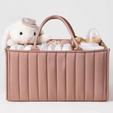 Cotton Nappy Caddy with Removable Divider, 38 x 25 x 18 cm