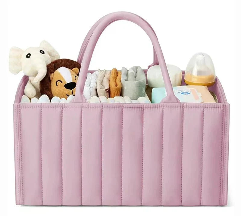 Cotton Nappy Caddy with Removable Divider, 38 x 25 x 18 cm